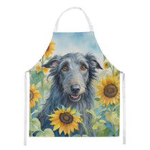 Load image into Gallery viewer, Scottish Deerhound in Sunflowers Apron – Artist-Designed Kitchen, BBQ &amp; Craft Apron