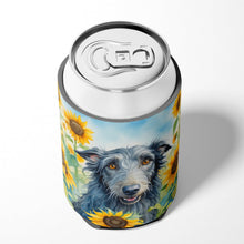 Load image into Gallery viewer, Scottish Deerhound in Sunflowers Can or Bottle Hugger