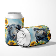 Load image into Gallery viewer, Scottish Deerhound in Sunflowers Can or Bottle Hugger