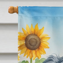 Load image into Gallery viewer, Scottish Deerhound in Sunflowers House Flag