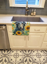 Load image into Gallery viewer, Scottish Deerhound in Sunflowers Kitchen Towel