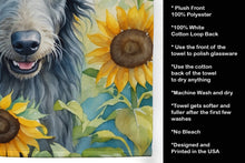 Load image into Gallery viewer, Scottish Deerhound in Sunflowers Kitchen Towel