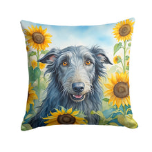 Load image into Gallery viewer, Scottish Deerhound in Sunflowers Throw Pillow