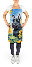 Load image into Gallery viewer, Scottish Terrier in Sunflowers Apron – Artist-Designed Kitchen, BBQ &amp; Craft Apron