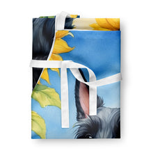 Load image into Gallery viewer, Scottish Terrier in Sunflowers Apron – Artist-Designed Kitchen, BBQ &amp; Craft Apron