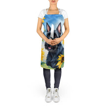 Load image into Gallery viewer, Scottish Terrier in Sunflowers Apron – Artist-Designed Kitchen, BBQ &amp; Craft Apron