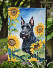 Load image into Gallery viewer, Scottish Terrier in Sunflowers Garden Flag – Bright Dog-Themed Yard Decor