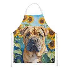 Load image into Gallery viewer, Shar Pei in Sunflowers Apron – Artist-Designed Kitchen, BBQ &amp; Craft Apron