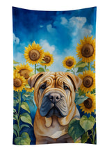 Load image into Gallery viewer, Shar Pei in Sunflowers Kitchen Towel