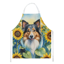 Load image into Gallery viewer, Sheltie in Sunflowers Apron – Artist-Designed Kitchen, BBQ &amp; Craft Apron