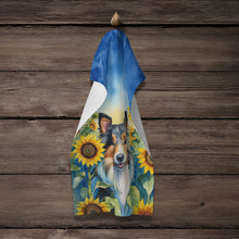 Load image into Gallery viewer, Sheltie in Sunflowers Kitchen Towel