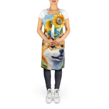 Load image into Gallery viewer, Shiba Inu in Sunflowers Apron – Artist-Designed Kitchen, BBQ &amp; Craft Apron