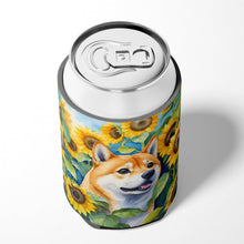 Load image into Gallery viewer, Shiba Inu in Sunflowers Can or Bottle Hugger