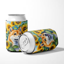 Load image into Gallery viewer, Shiba Inu in Sunflowers Can or Bottle Hugger