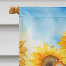 Load image into Gallery viewer, Shiba Inu in Sunflowers House Flag