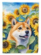 Load image into Gallery viewer, Shiba Inu in Sunflowers Garden Flag – Bright Dog-Themed Yard Decor