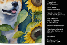 Load image into Gallery viewer, Shiba Inu in Sunflowers Kitchen Towel