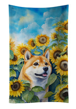 Load image into Gallery viewer, Shiba Inu in Sunflowers Kitchen Towel
