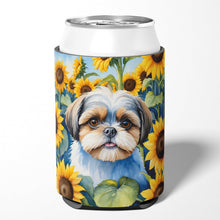 Load image into Gallery viewer, Shih Tzu in Sunflowers Can or Bottle Hugger