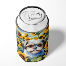 Load image into Gallery viewer, Shih Tzu in Sunflowers Can or Bottle Hugger