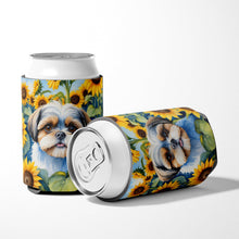 Load image into Gallery viewer, Shih Tzu in Sunflowers Can or Bottle Hugger