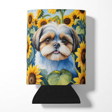 Load image into Gallery viewer, Shih Tzu in Sunflowers Can or Bottle Hugger