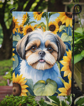 Load image into Gallery viewer, Shih Tzu in Sunflowers Garden Flag – Bright Dog-Themed Yard Decor