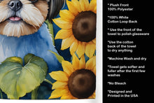 Load image into Gallery viewer, Shih Tzu in Sunflowers Kitchen Towel