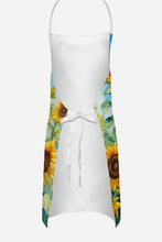 Load image into Gallery viewer, Siberian Husky in Sunflowers Apron – Artist-Designed Kitchen, BBQ &amp; Craft Apron