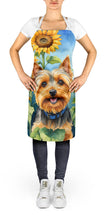 Load image into Gallery viewer, Silky Terrier in Sunflowers Apron – Artist-Designed Kitchen, BBQ &amp; Craft Apron