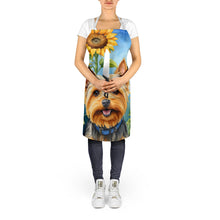 Load image into Gallery viewer, Silky Terrier in Sunflowers Apron – Artist-Designed Kitchen, BBQ &amp; Craft Apron
