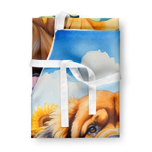 Load image into Gallery viewer, Tibetan Mastiff in Sunflowers Apron – Artist-Designed Kitchen, BBQ &amp; Craft Apron