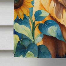 Load image into Gallery viewer, Tibetan Mastiff in Sunflowers House Flag