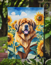 Load image into Gallery viewer, Tibetan Mastiff in Sunflowers Garden Flag – Bright Dog-Themed Yard Decor