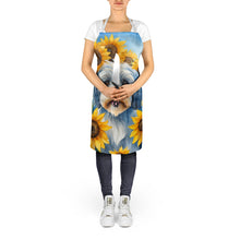 Load image into Gallery viewer, Tibetan Terrier in Sunflowers Apron – Artist-Designed Kitchen, BBQ &amp; Craft Apron