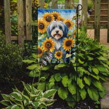Load image into Gallery viewer, Tibetan Terrier in Sunflowers Garden Flag – Bright Dog-Themed Yard Decor