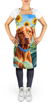 Load image into Gallery viewer, Vizsla in Sunflowers Apron – Artist-Designed Kitchen, BBQ &amp; Craft Apron