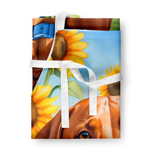 Load image into Gallery viewer, Vizsla in Sunflowers Apron – Artist-Designed Kitchen, BBQ &amp; Craft Apron