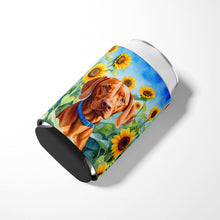 Load image into Gallery viewer, Vizsla in Sunflowers Can or Bottle Hugger