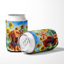 Load image into Gallery viewer, Vizsla in Sunflowers Can or Bottle Hugger