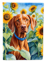 Load image into Gallery viewer, Vizsla in Sunflowers Garden Flag – Bright Dog-Themed Yard Decor