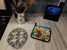 Load image into Gallery viewer, Vizsla in Sunflowers Pot Holders - Set of 2 Decorative Kitchen Helpers | Made in the USA