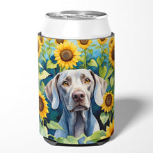 Load image into Gallery viewer, Weimaraner in Sunflowers Can or Bottle Hugger