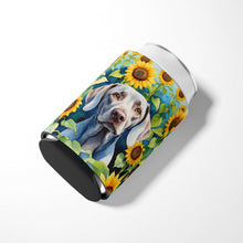 Load image into Gallery viewer, Weimaraner in Sunflowers Can or Bottle Hugger
