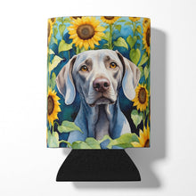 Load image into Gallery viewer, Weimaraner in Sunflowers Can or Bottle Hugger