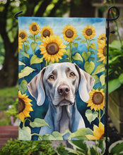 Load image into Gallery viewer, Weimaraner in Sunflowers Garden Flag – Bright Dog-Themed Yard Decor