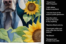Load image into Gallery viewer, Weimaraner in Sunflowers Kitchen Towel
