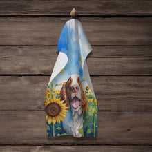 Load image into Gallery viewer, Welsh Springer Spaniel in Sunflowers Kitchen Towel