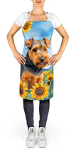 Load image into Gallery viewer, Welsh Terrier in Sunflowers Apron – Artist-Designed Kitchen, BBQ &amp; Craft Apron