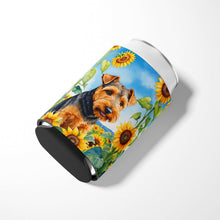Load image into Gallery viewer, Welsh Terrier in Sunflowers Can or Bottle Hugger